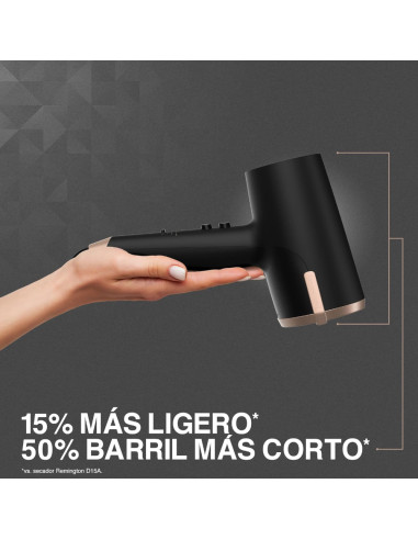 Secador De Cabello Remington Flyaway Concentrador 1900 W 3 Niveles 2 Velocidades Negro