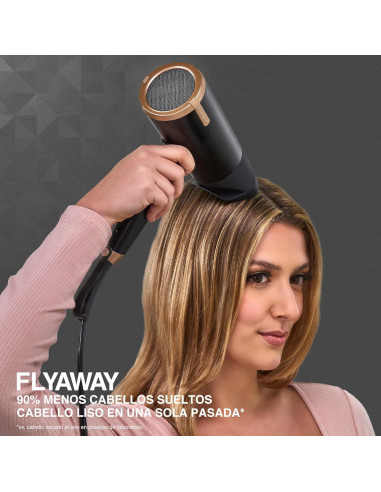 Secador De Cabello Remington Flyaway Concentrador 1900 W 3 Niveles 2 Velocidades Negro