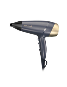 Secador De Cabello Remington Sapphire Luxe 2200 W 3 Niveles 2 Vel. Acondicionamiento Azul Marino-Champagne