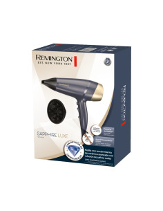 Secador De Cabello Remington Sapphire Luxe 2200 W 3 Niveles 2 Vel. Acondicionamiento Azul Marino-Champagne 2