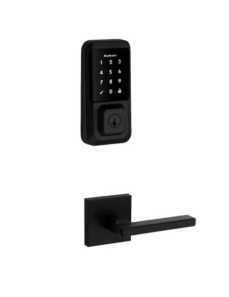 Cerradura Kwikset Halo Smart Con Codigo 250 Usuarios Tactil Historial Negro Mate