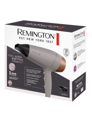 Secador De Cabello Remington Colageno-Biotin Therapy 1900 W 3 Niveles 2 Vel. Color Blush