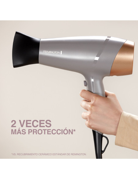 Secador De Cabello Remington Colageno-Biotin Therapy 1900 W 3 Niveles 2 Vel. Color Blush