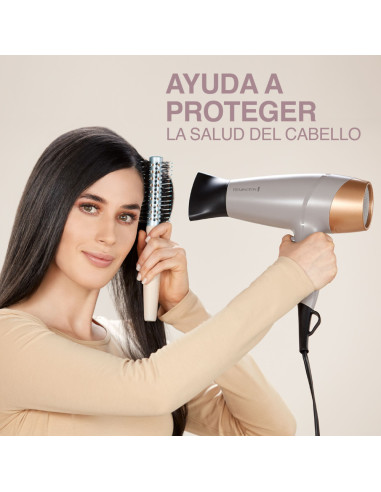 Secador De Cabello Remington Colageno-Biotin Therapy 1900 W 3 Niveles 2 Vel. Color Blush