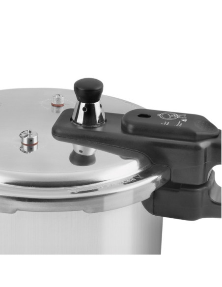 Olla De Presión Black Decker 9 L-Aluminio-Válvula De Seguridad Y Regulacion De Presión Plateado