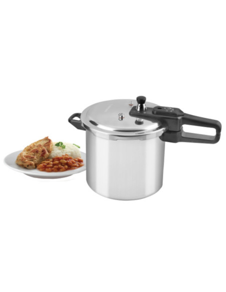 Olla De Presión Black Decker 9 L-Aluminio-Válvula De Seguridad Y Regulacion De Presión Plateado