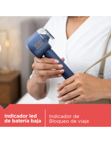 Removedor De Pelusa Black Decker Con USB Recargable Azul