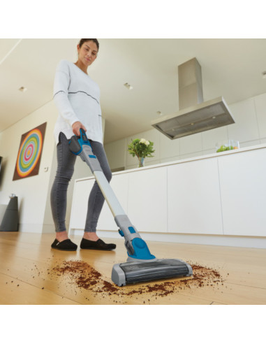 Aspiradora Black Decker Inalámbrica 2 En 1-Piso Y De Mano-Recargable Gris-Azul