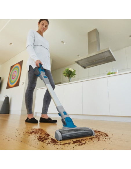 Aspiradora Black Decker Inalámbrica 2 En 1-Piso Y De Mano-Recargable Gris-Azul