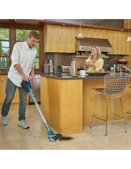 Aspiradora Black Decker Inalámbrica 2 En 1-Piso Y De Mano-Recargable Gris-Azul
