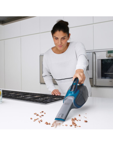 Aspiradora Black Decker Inalámbrica 2 En 1-Piso Y De Mano-Recargable Gris-Azul
