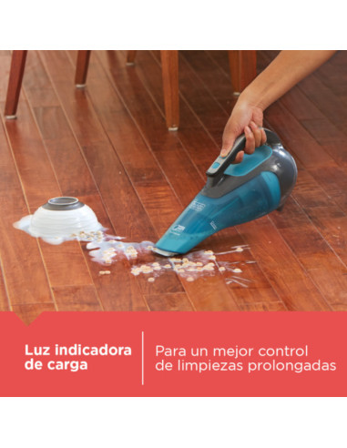 Aspiradora De Mano Black Decker Inalámbrica Recargable Liquidos Y Solidos Turquesa