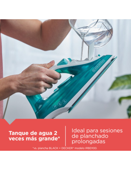 Plancha De Ropa Black Decker- 1200 W-Antihaderente-Auto Clean Suela Cerámica Verde