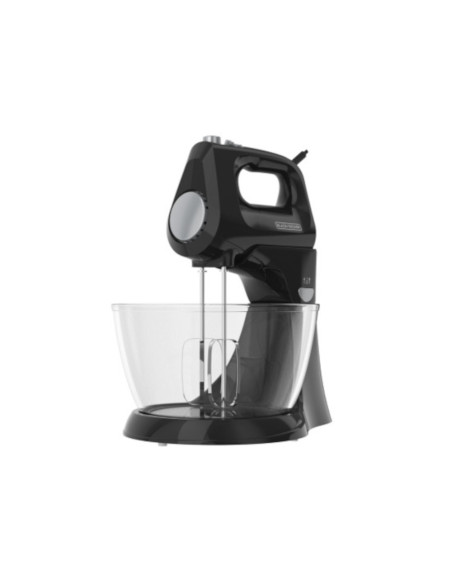 Batidora De Pedestal Black Decker 250 W 5 Velocidades + Turbo 2 Tazones Acero Inox.-Vidr Negro