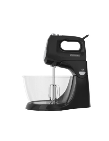 Batidora De Pedestal Black Decker 250 W 5 Velocidades + Turbo 2 Tazones Acero Inox.-Vidr Negro