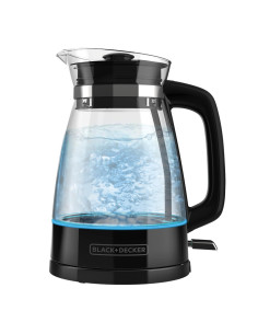 Tetera Eléctrica Black Decker-1.7 L-Luz LED-Apagado Automático-Base Giratoria Negro