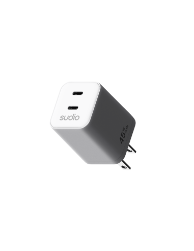Cargador Tipo USB-C 45 W - 2 Puertos Blanco