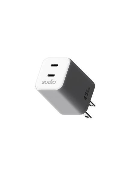 Cargador Tipo USB-C 45 W - 2 Puertos Blanco