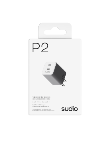 Cargador Tipo USB-C 45 W - 2 Puertos Blanco