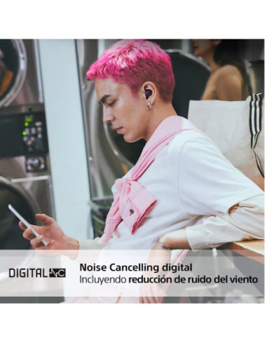 Audífonos Sony Inalámbrico Estilo Tapon 5 8 mm Bt 20 20 kHz Microf Integr 15H Dur Ipx4 Cancela Ruido Negro