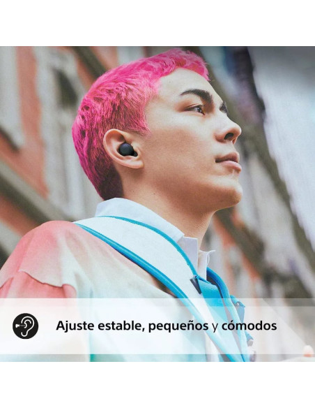Audífonos Sony Inalámbrico Estilo Tapon 5 8 mm Bt 20 20 kHz Microf Integr 15H Dur Ipx4 Cancela Ruido Negro
