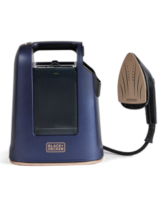 Vaporizador Y Plancha Black Decker Suela Cerámica Tanque 750 ml Vapor 20G. Azul