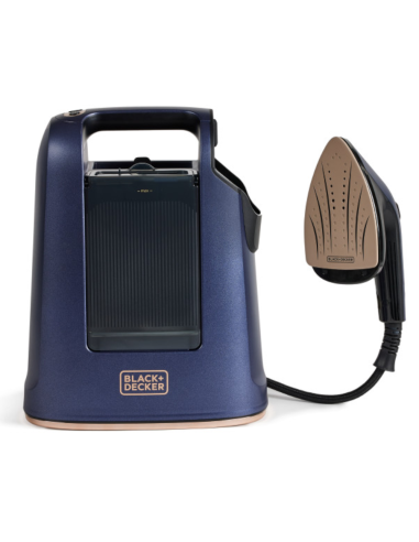 Vaporizador Y Plancha Black Decker Suela Cerámica Tanque 750 ml Vapor 20G. Azul