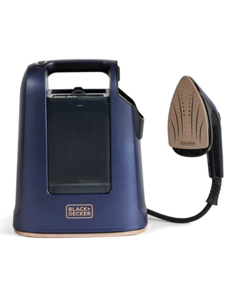 Vaporizador Y Plancha Black Decker Suela Cerámica Tanque 750 ml Vapor 20G. Azul