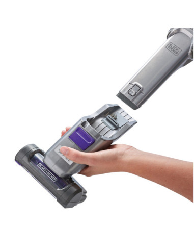 Aspiradora De Mano Black Decker Inalámbrica Para Mascotas 2 Velocidades Recargable Gris-Purpura