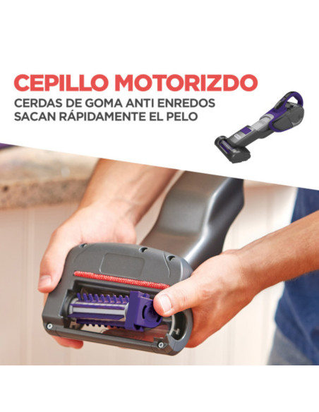 Aspiradora De Mano Black Decker Inalámbrica Para Mascotas 2 Velocidades Recargable Gris-Purpura