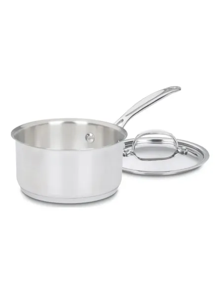 Olla Cuisinart 1.5 L Con Mango-Tapa Acero Inox Para Todo Tipo De Cocina