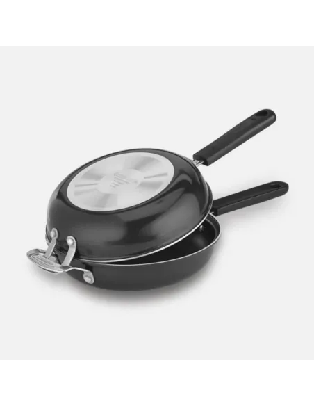 Set De Sartenes Entrelazados Cuisinart 2Pz Antiadhrente Cerámica Negro