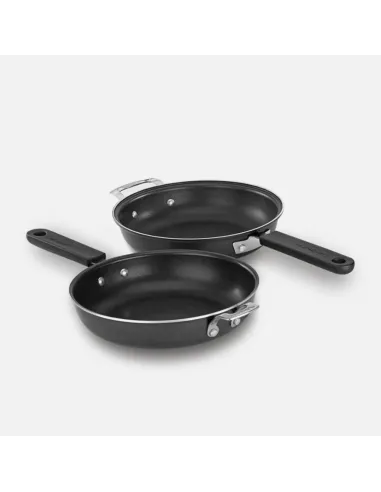Set De Sartenes Entrelazados Cuisinart 2Pz Antiadhrente Cerámica Negro