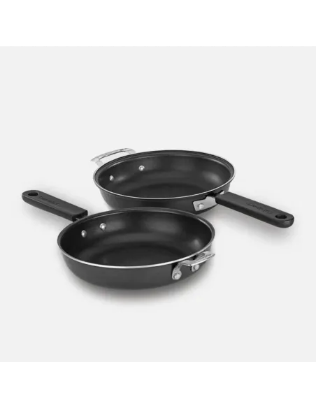 Set De Sartenes Entrelazados Cuisinart 2Pz Antiadhrente Cerámica Negro