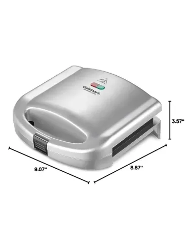Sandwhichera Cuisinart 2 Panes 1000 W Luces Indicadoras Acero Inox.