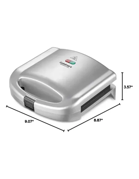 Sandwhichera Cuisinart 2 Panes 1000 W Luces Indicadoras Acero Inox.