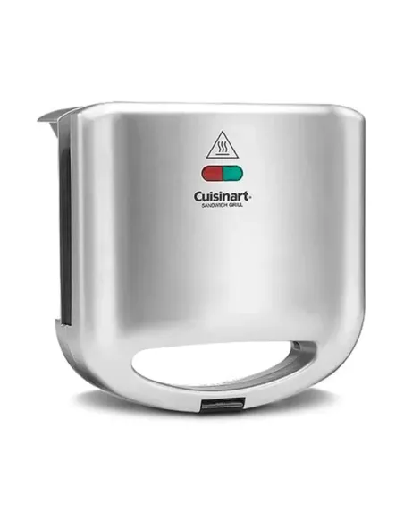 Sandwhichera Cuisinart 2 Panes 1000 W Luces Indicadoras Acero Inox.