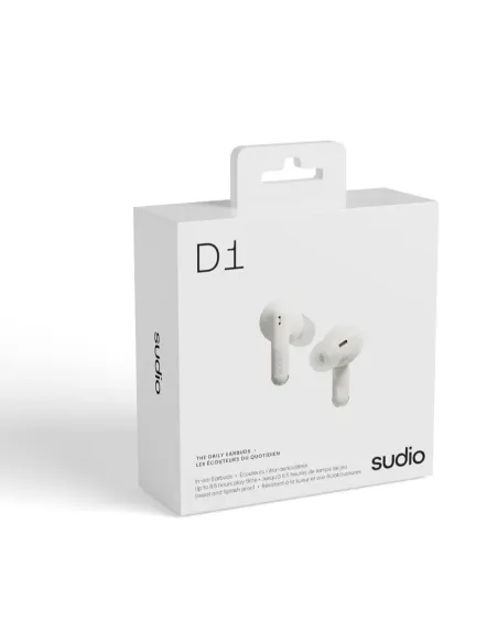 Audífonos Sudio D1 Inalámbrico Ir Ear Ipx4 Bt-Microf. Integr. Blanco