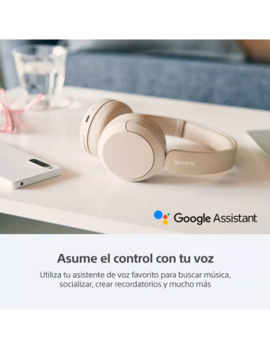 Audífonos Sony Inalámbrico Diadema 30 mm 20 20 kHz Microf Integr 50H Dur Crema
