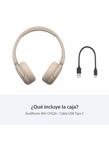 Audífonos Sony Inalámbrico Diadema 30 mm 20 20 kHz Microf Integr 50H Dur Crema