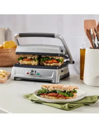 Parrilla Multifunción 5 En 1 Cuisinart Eléctrica Acero Inox. Temperatura Ajustable Tapa Removible