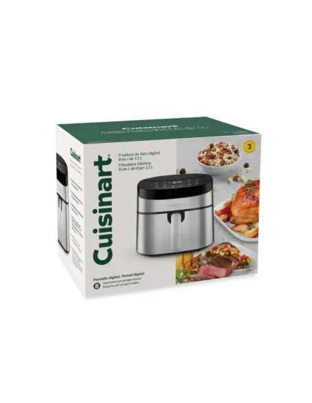 Freidora De Aire Cuisinart 7,2 L 1610 W 8 En 1 Pantalla Tactil Silver
