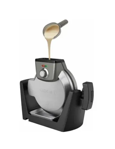 Waflera Cuisinart Estilo Belga 4 Secciones Redondo 1200 W 5 Funciones Antiadherente Acero Inox.