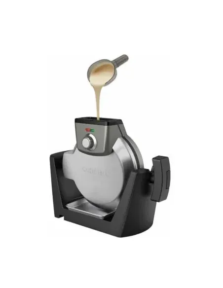 Waflera Cuisinart Estilo Belga 4 Secciones Redondo 1200 W 5 Funciones Antiadherente Acero Inox.