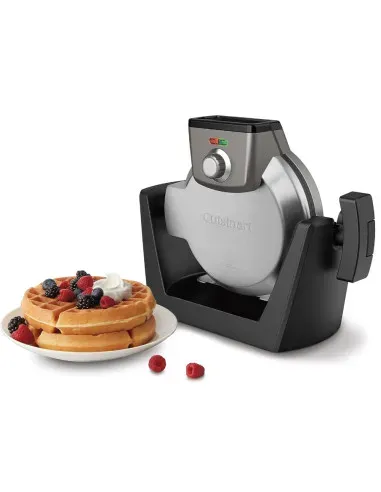 Waflera Cuisinart Estilo Belga 4 Secciones Redondo 1200 W 5 Funciones Antiadherente Acero Inox.