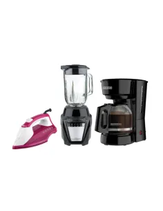 Combo Black Decker Plancha Ir1850, Cafetera Cm0916B, Licuadora Bl0876-1Bdla 2