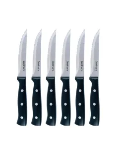 Set De Cuchillos Cuisinart Acero Inox. 6 Pcs Mango Ergonómico Negro