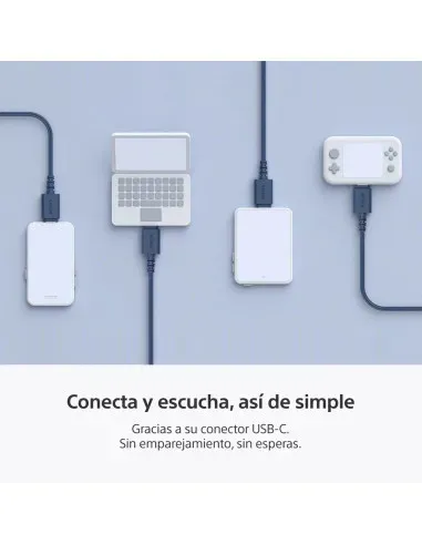 Audífonos Sony Alambrico 5 mm USB-C Microf. Integr. Azul