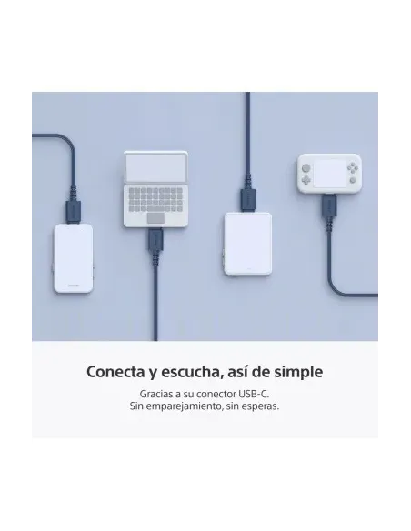 Audífonos Sony Alambrico 5 mm USB-C Microf. Integr. Azul