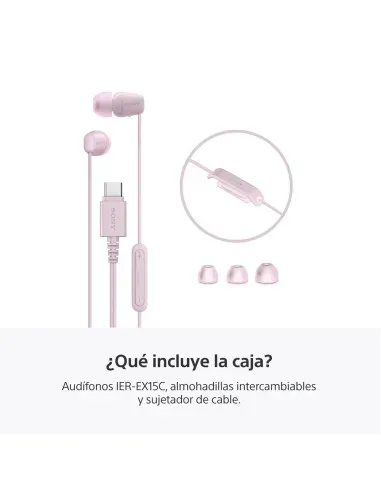 Audífonos Sony Alambrico 5 mm USB-C Microf. Integr. Rosado